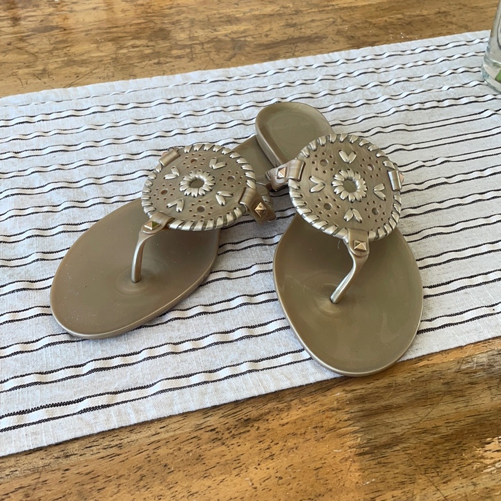 ✨ Metallic Gold ✨Jelly Sandals